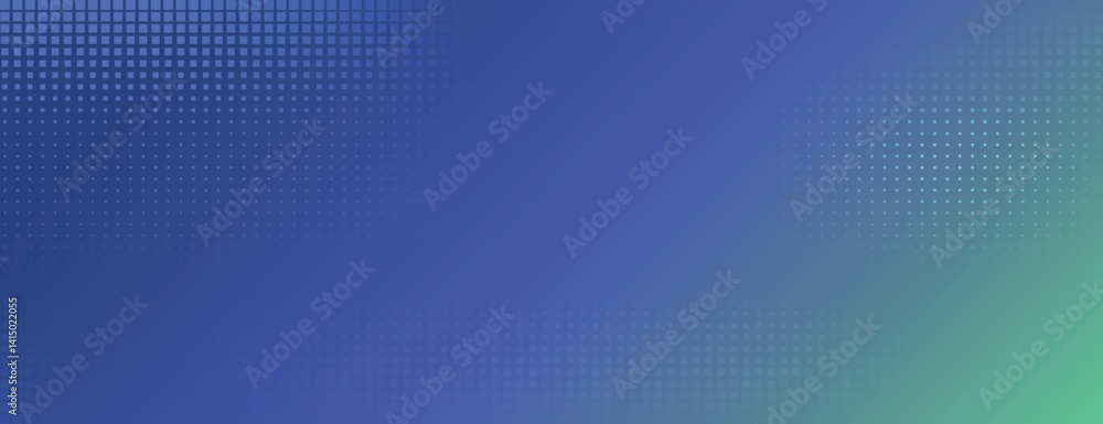 Aufkleber gradient background with blue and green dotted halftone texture. background blends blue and green, c