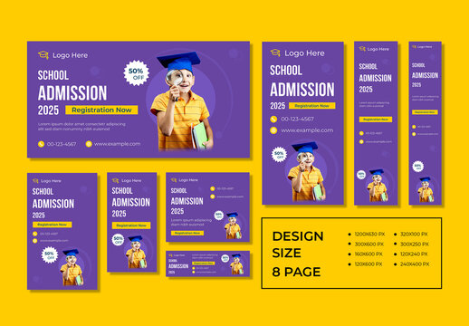School Admission Web Banner Design