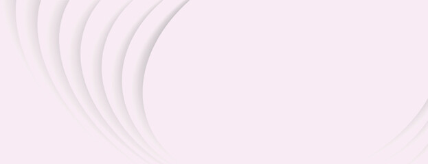 Minimalist white background with layered curves. The background is smooth and white, creating a modern and clean background effect. Abstract minimal curved layered texture background vector