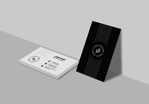 Simple Floatin Business Card Mockup