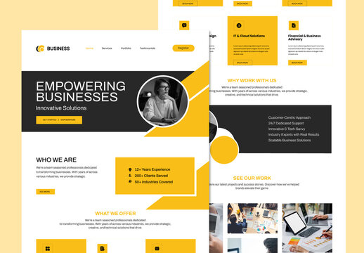 Creative Business Landing Page Design