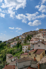 Panoramic view of San Giorgio la Molara in Campania, Italy.