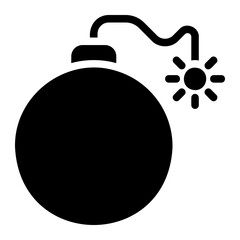 bomb glyph icon