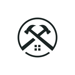 logotype, handyman, symbol, vector, illustration, service, design, sign, hammer, repair, tool, business, construction, mechanic, work, wrench, equipment, home, carpenter, industry, house, icon, compan