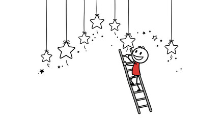 Reaching for the Stars A Simple Illustration of Ambition and Achievement