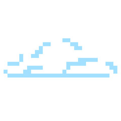 Pixel art illustration of cloud