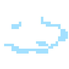Pixel art illustration of cloud