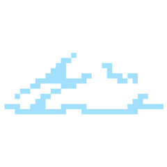 Pixel art illustration of cloud