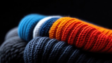 Colorful Knitted Sweaters Stacked