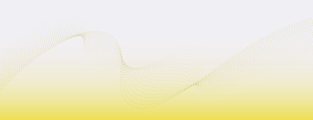 Abstract background with a gradient yellow background, featuring dotted wave patterns. The background is smooth and yellow. Minimal abstract dotted wave, modern digital background vector