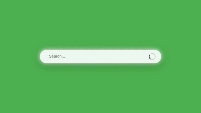 Clean Interface Search Bar With Minimalist Design, Green Background, White Search Field, Empty Query