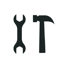 logotype, handyman, symbol, vector, illustration, service, design, sign, hammer, repair, tool, business, construction, mechanic, work, wrench, equipment, home, carpenter, industry, house, icon, compan
