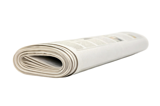 PNG Rolled newspaper for news and media concepts