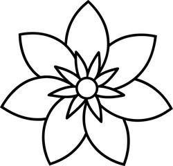 black and white flower