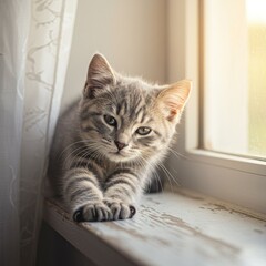 cat on the window