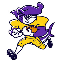 american football shark sports mascot