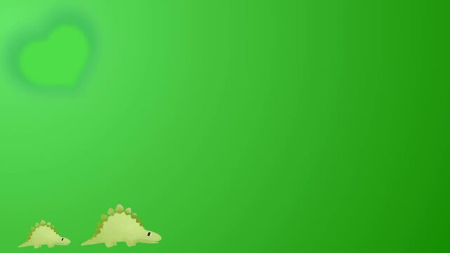 Green background with dinosaur theme 