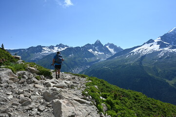 Wanderer bei La Flegere