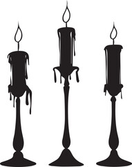 black and white candles