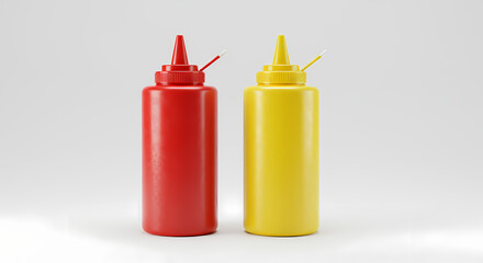 Ketchup and Mustard Bottles