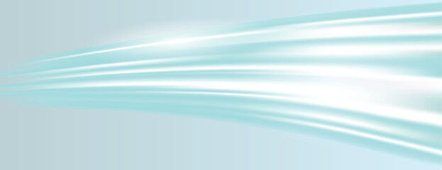 Fototapeta premium A smooth, flowing background with light blue and white hues. The background features a silky texture with blue and white gradients. Gradient wave background vector. Blue background.