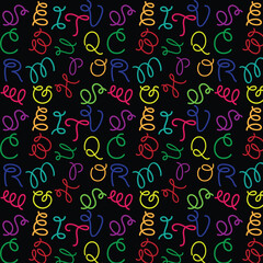 Vector seamless pattern. Modern stylish abstract texture. Repeating geometric pattern from striped elements