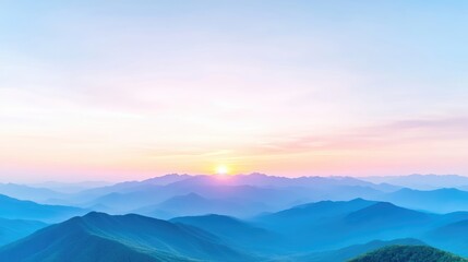 Fototapeta premium Mountain Sunrise Panorama