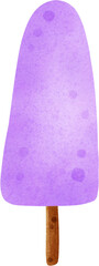Hand-painted Watercolor Ice Cream Popsicle