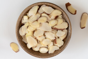 Slivered Almonds in a Bowl