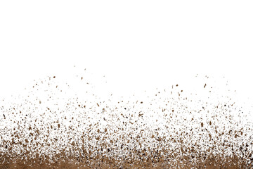 mud splash isolated transparency background.