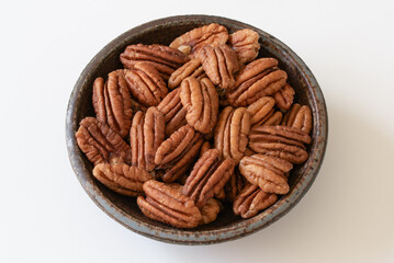 Pecan Halves in a Bowl