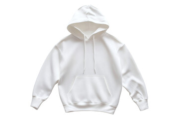 Fototapeta premium Plain white hoodie mockup front and back for design showcasing and branding purposes on transparent background