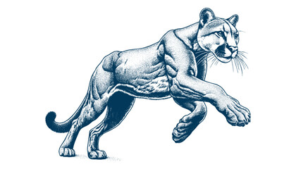 Obraz premium puma vector