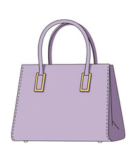 Lilac Handbag Illustration Isolated on Transparent Background