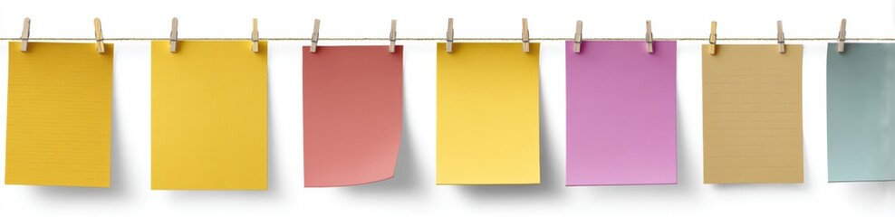 post it note paper, sticky note paper set, blank paper for notes, messages, writing, note design concept