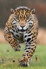 Obraz premium Powerful jaguar in motion