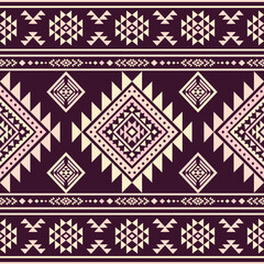 Southwest Native seamless pattern ethnic tribal Aztec geometric Navajo Native American fabric colorful design vector for textile print