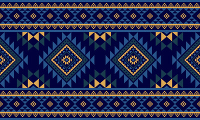 Southwest Native seamless pattern ethnic tribal Aztec geometric Navajo Native American fabric colorful design vector for textile print