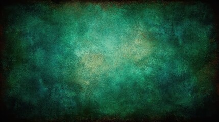 Obraz premium A textured, dark teal background with a subtle, glowing center. It evokes a moody, atmospheric feel with grainy details