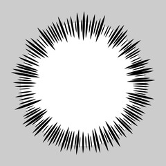 手書きのランダムな線の白い背景付きの吹き出し素材