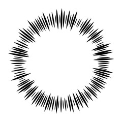 Fototapeta premium 手書きのランダムな線の丸い吹き出し素材