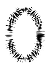 トゲトゲした手書きの線の漫画の吹き出し素材