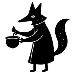 cat with a cup of tea