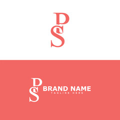 Trendy Sp and PS Initial Based Alphabet Icon Logo Design Pro Vector