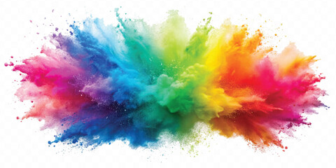 realistic holli festival colour explosion isolated on white background