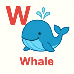 Obraz premium W for Whale