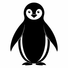 Black Silhouette Penguin Illustration