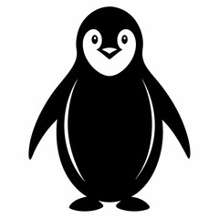 Black Silhouette Penguin Illustration