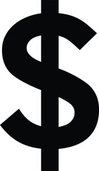 American dollar currency or dollar symbol icon economy and financial concept