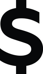 American dollar currency or dollar symbol icon economy and financial concept